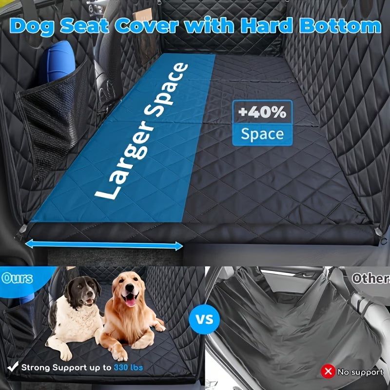 Backseat Buddies™ Hard-Base Dog Back Seat Protector — Waterproof & Non-Slip