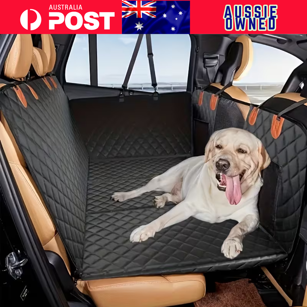 Backseat Buddies™ Hard-Base Dog Back Seat Protector — Waterproof & Non-Slip